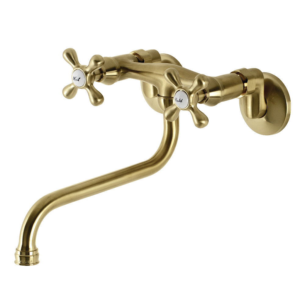 Kingston Brass KS215SN Kingston Two Handle Wall Mount Bathroom Faucet