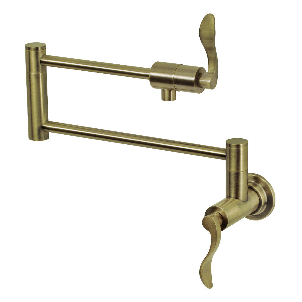 Kingston Brass KS4105DFL NuWave Wall Mount Pot Filler