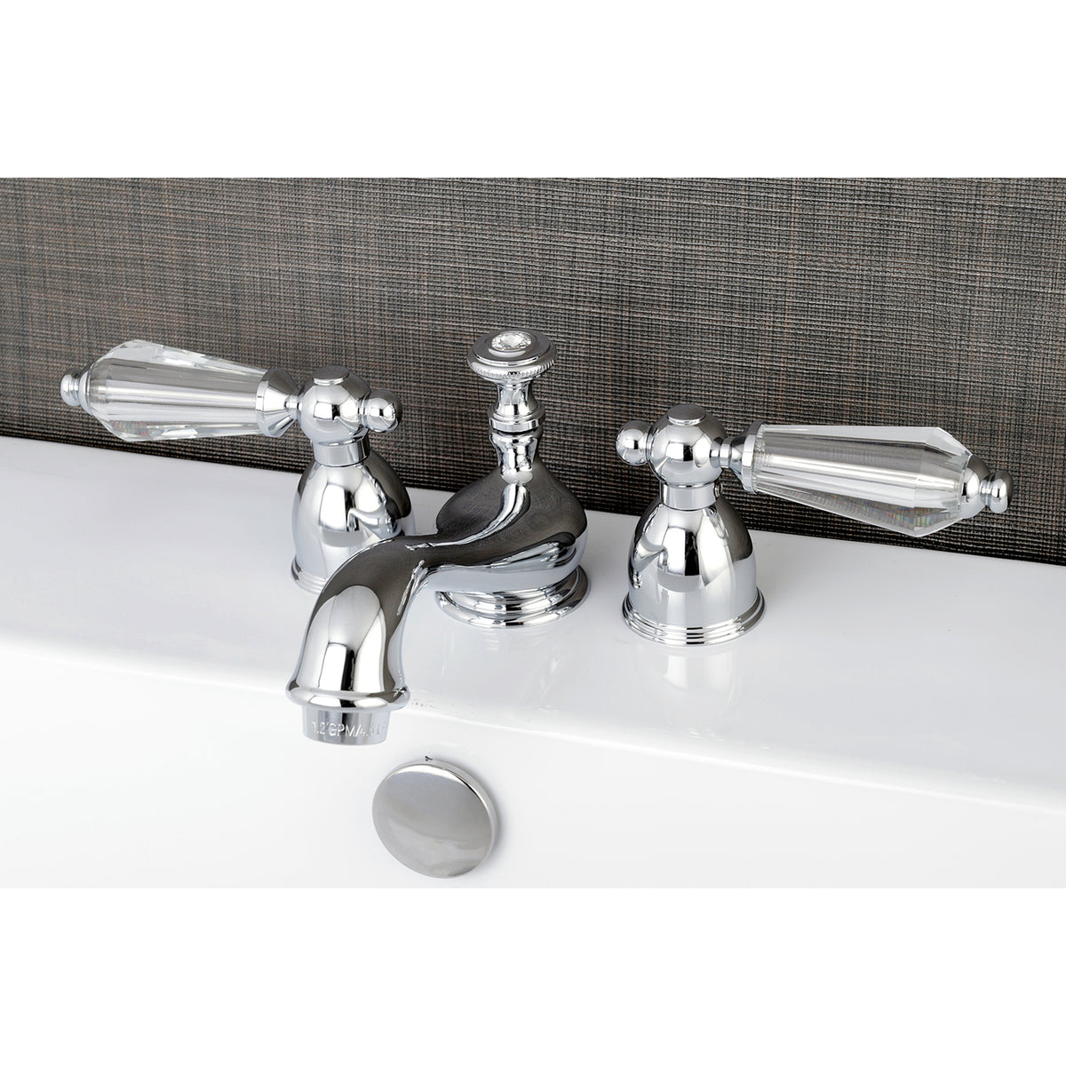 Kingston Brass KS3952WLL Wilshire Mini-Widespread Bathroom Faucet with Brass Pop-Up