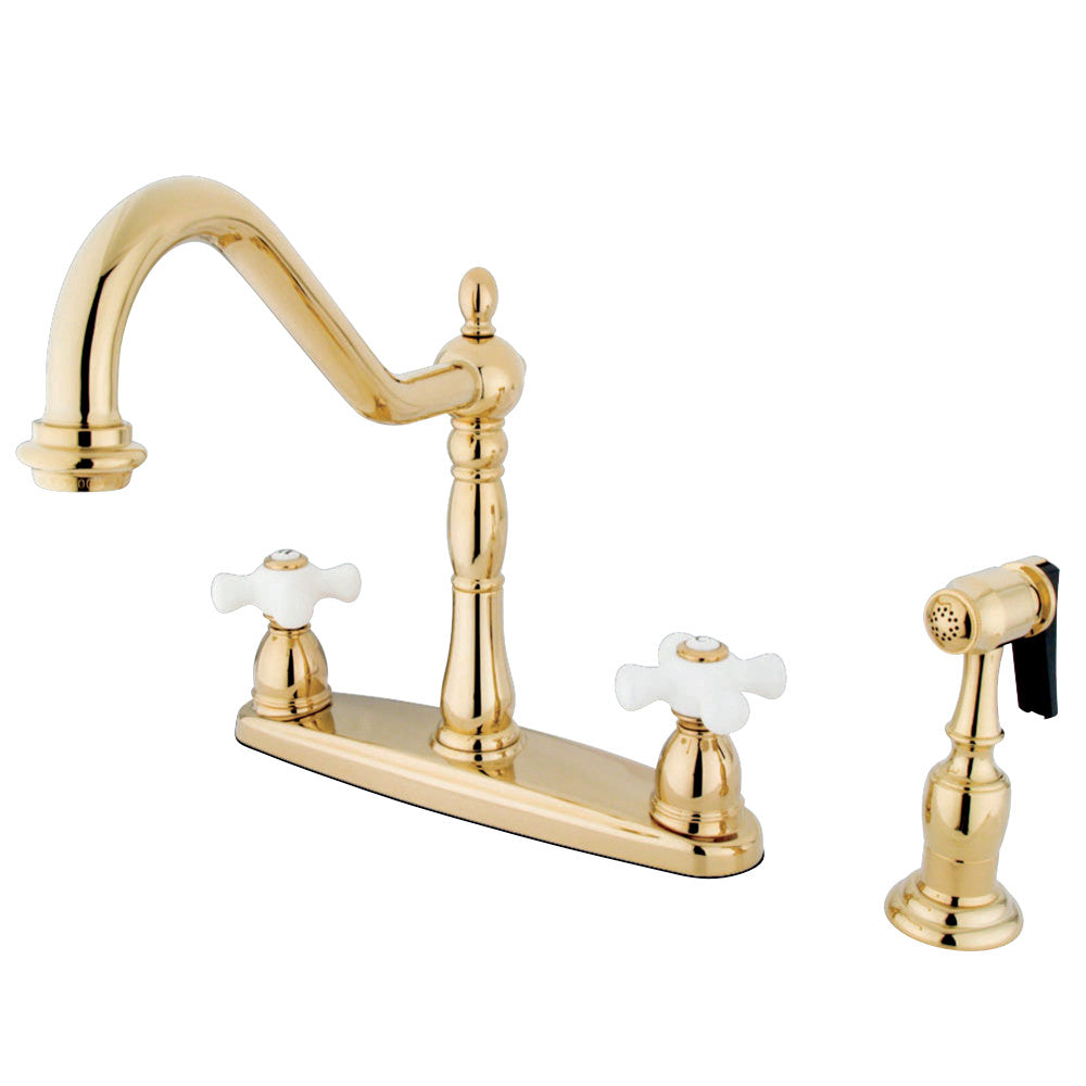 Kingston Brass KB1751PXBS Heritage Centerset Kitchen Faucet