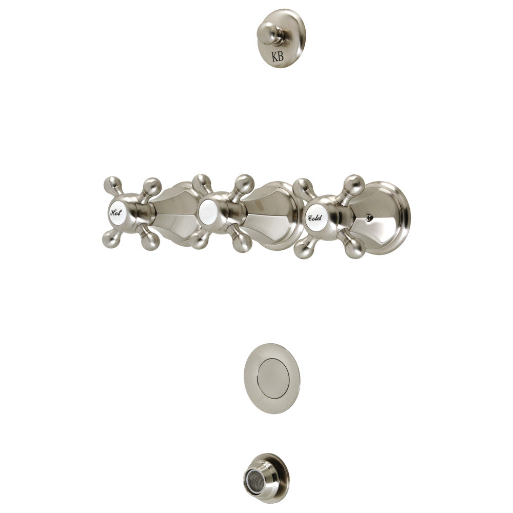 Kingston Brass KB4328BX Metropolitan Bidet Faucet with Brass Pop-Up