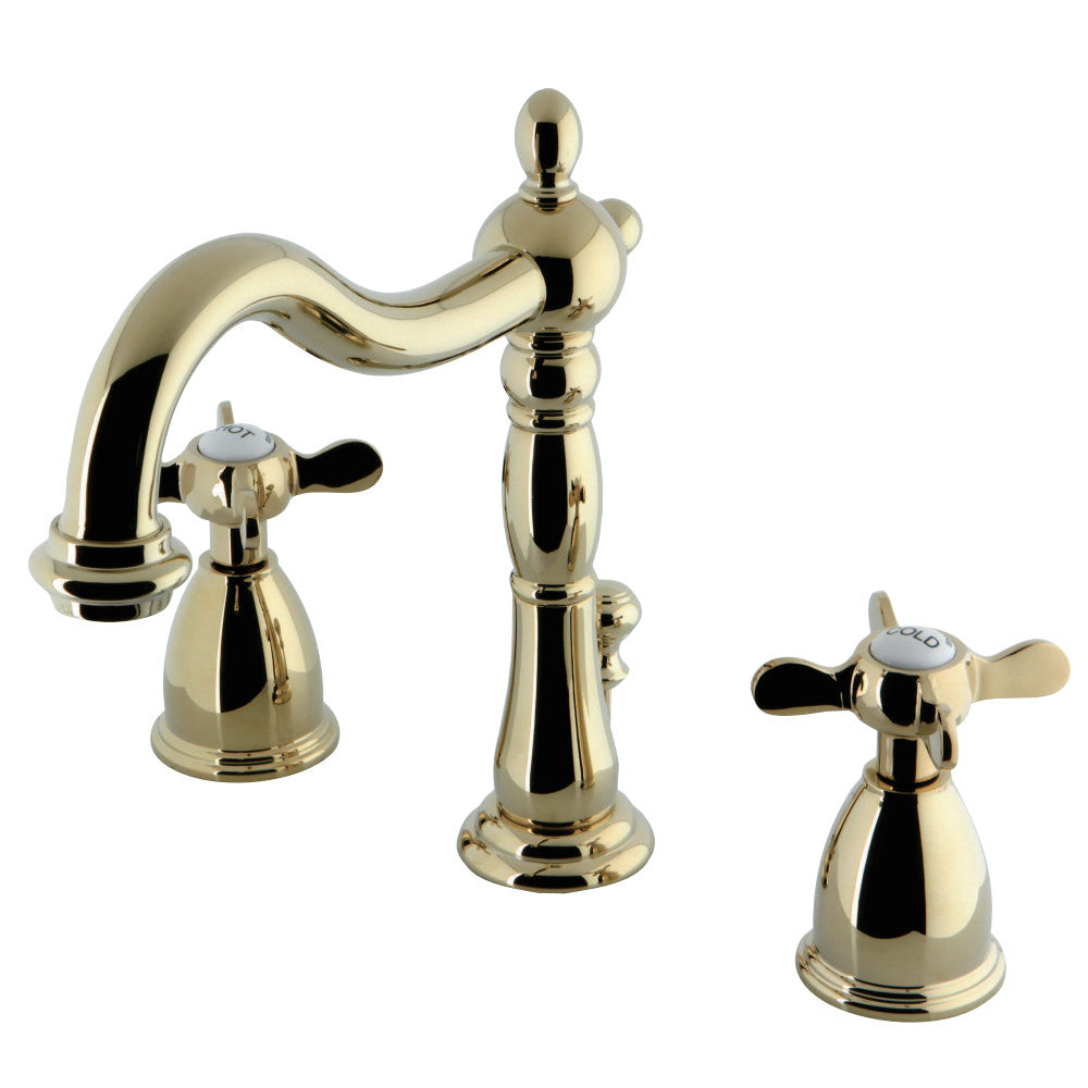 Kingston Brass KB1978BEX Essex Widespread Bathroom Faucet with Plastic Pop-Up