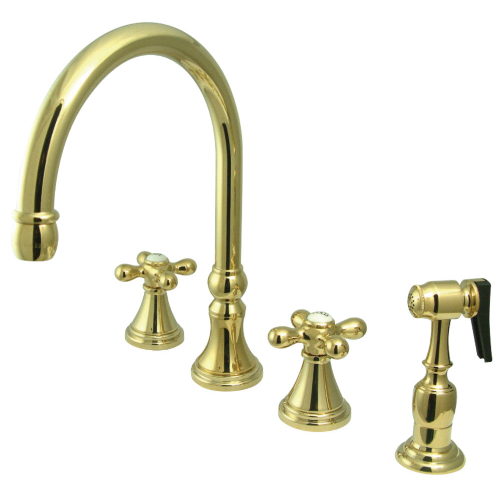 Kingston Brass KS2798AXBS Widespread Kitchen Faucet