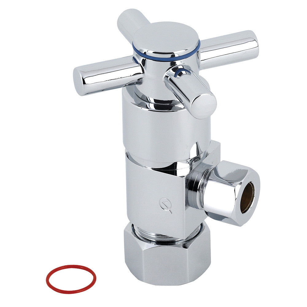 Kingston Brass Concord 5/8&quot; O.D x 3/8&quot; O.D Anti-Seize Deluxe Quarter Turn Ceramic Hardisc Cartridge Angle Stop