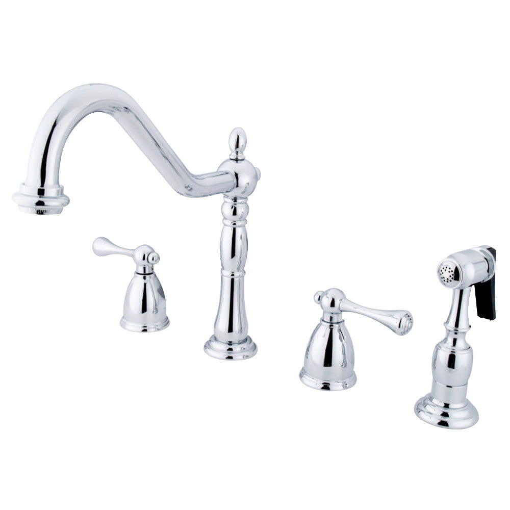 Kingston Brass KB1798BLBS Widespread Kitchen Faucet