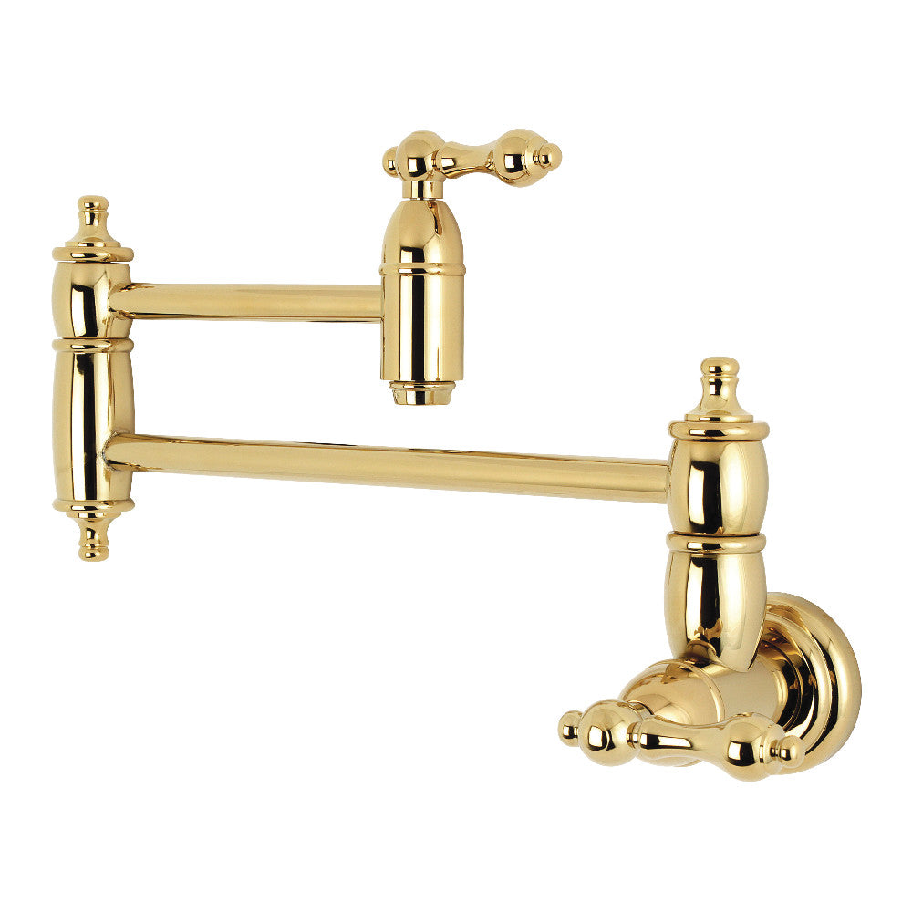 Kingston Brass KS3101AL Restoration Wall Mount Pot Filler Kitchen Faucet