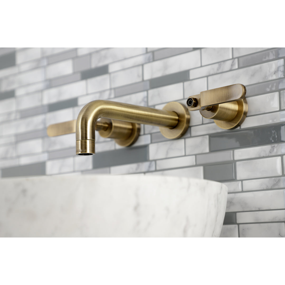 Kingston Brass KS8122KL Whitaker Two-Handle Wall Mount Bathroom Faucet