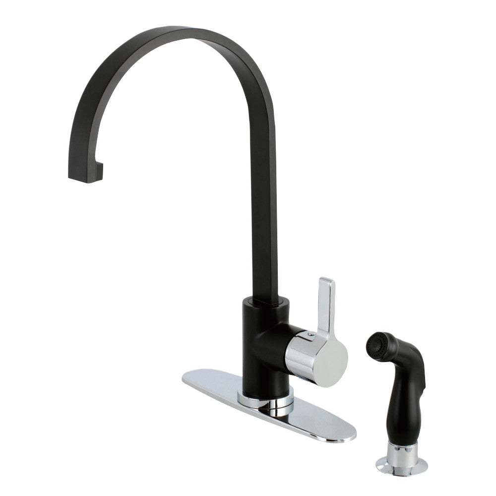 Gourmetier LS8713CTLSP Continental Single-Handle Kitchen Faucet with Side Sprayer