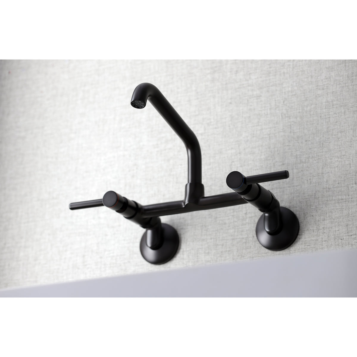 Kingston Brass KS823PN Concord Two-Handle Wall-Mount Kitchen Faucet
