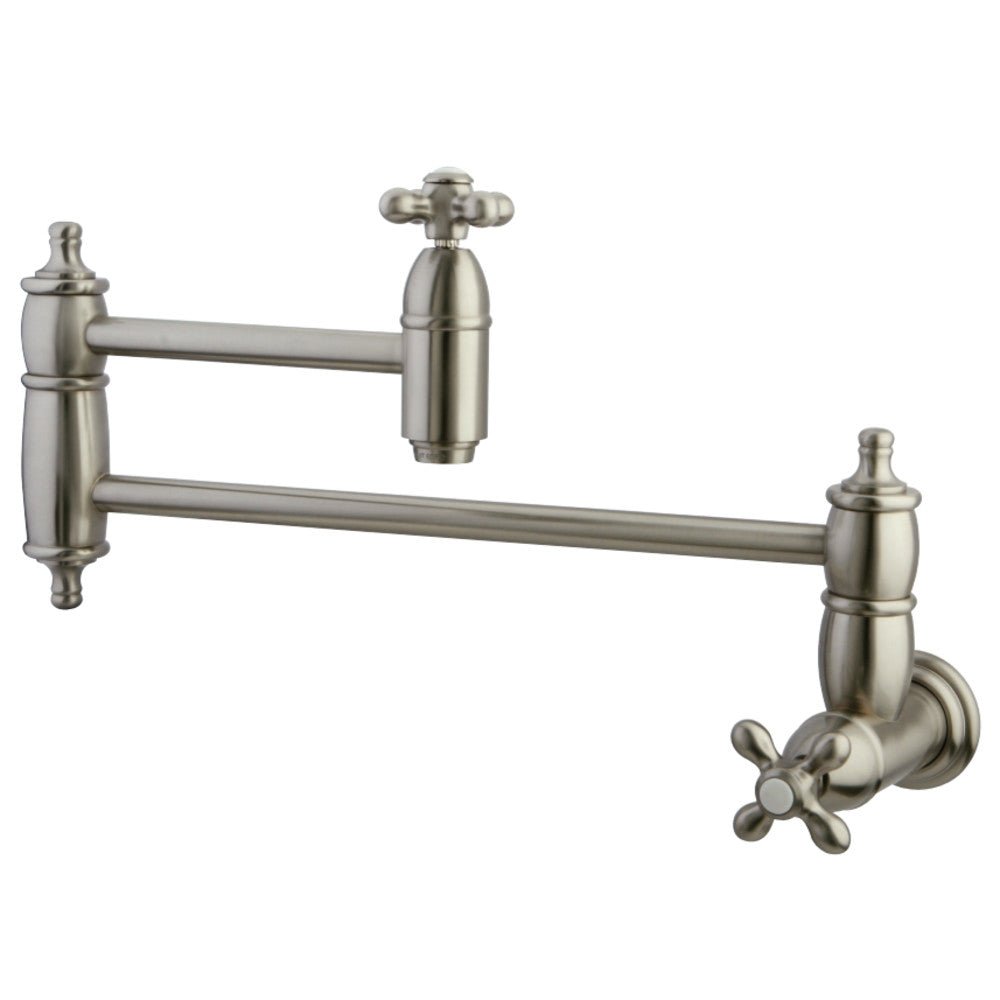Kingston Brass KS3105AX Restoration Wall Mount Pot Filler Kitchen Faucet