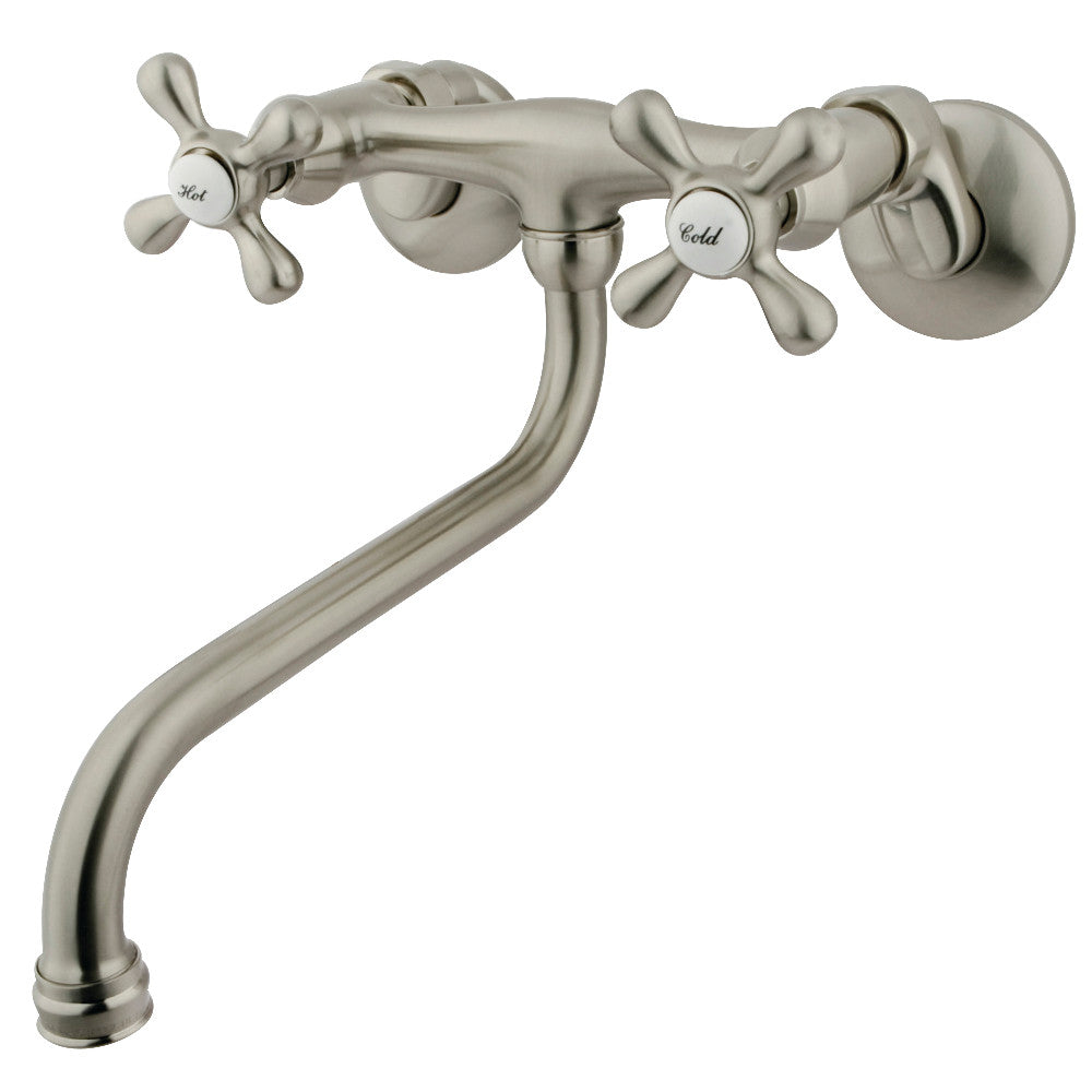 Kingston Brass KS215SN Kingston Two Handle Wall Mount Bathroom Faucet