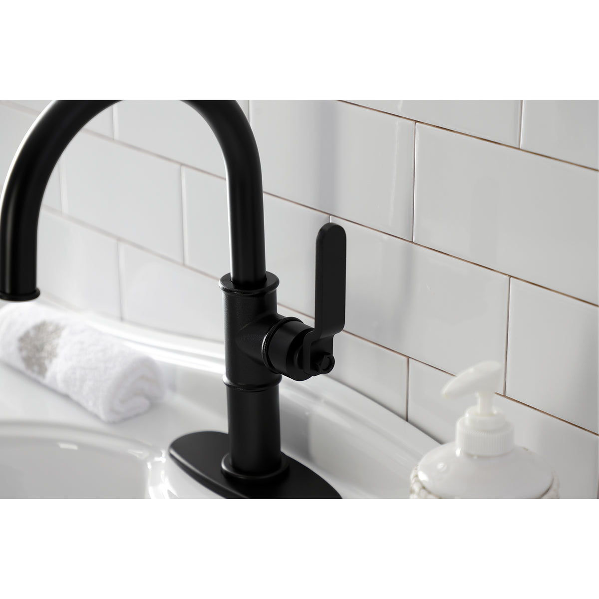 Kingston Brass KSD2230KL Whitaker Single-Handle Bathroom Faucet with Push Pop-Up