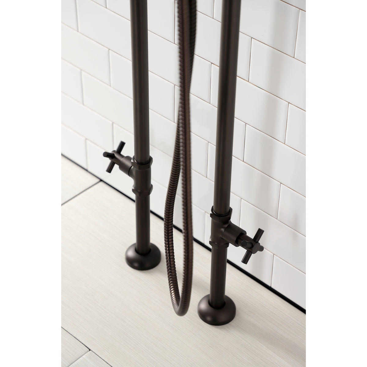 Aqua Vintage Concord Freestanding Tub Faucet with Supply Line, Stop Valve