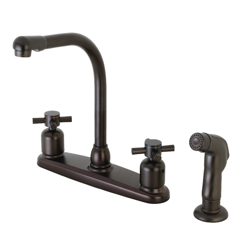 Kingston Brass FB758DXSP Concord 8-Inch Centerset Kitchen Faucet with Sprayer