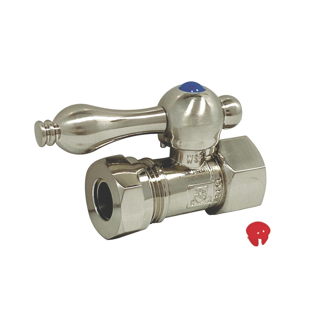 Kingston Brass Quarter Turn Valve (1/2&quot; FIP X 1/2&quot; or 7/16-Inch&quot; Slip Joint)