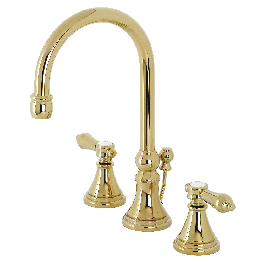 Kingston Brass KS2981BAL Heirloom Widespread Bathroom Faucet with Brass Pop-Up