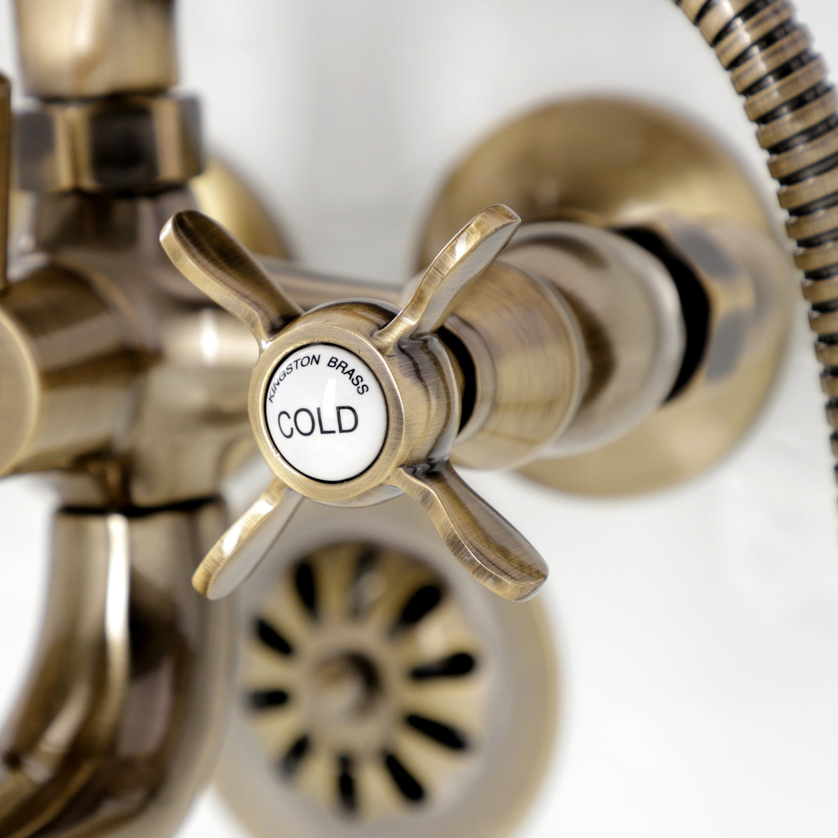 Essex Wall Mount Clawfoot Tub Faucet with Hand Shower