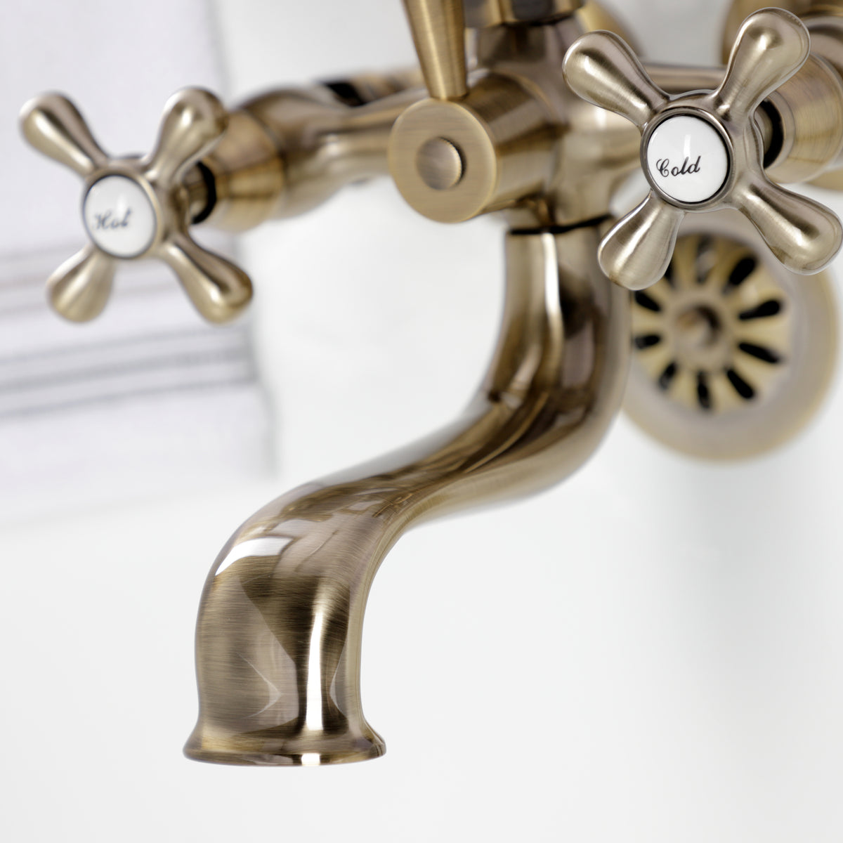 Kingston Wall Mount Clawfoot Tub Faucet with Hand Shower