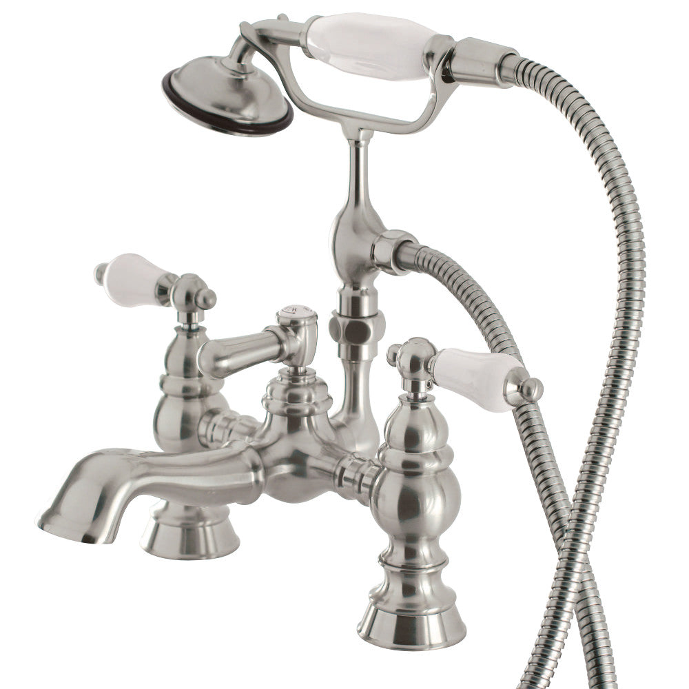 Vintage 7-Inch Deck Mount Tub Faucet with Hand Shower
