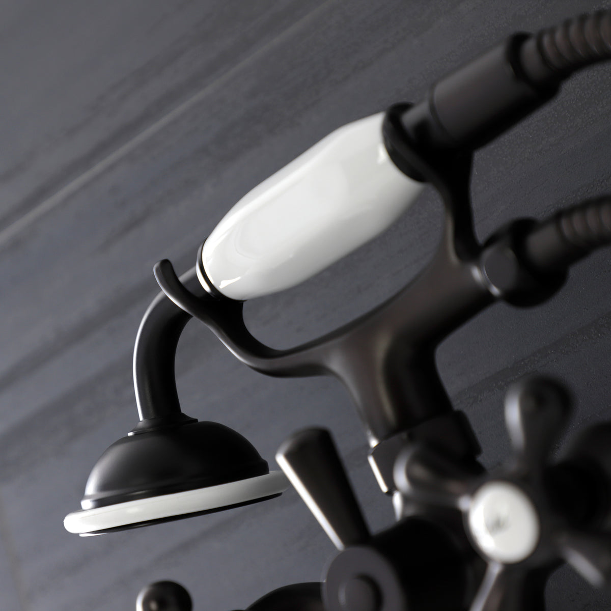 Kingston Wall Mount Tub Faucet with Hand Shower