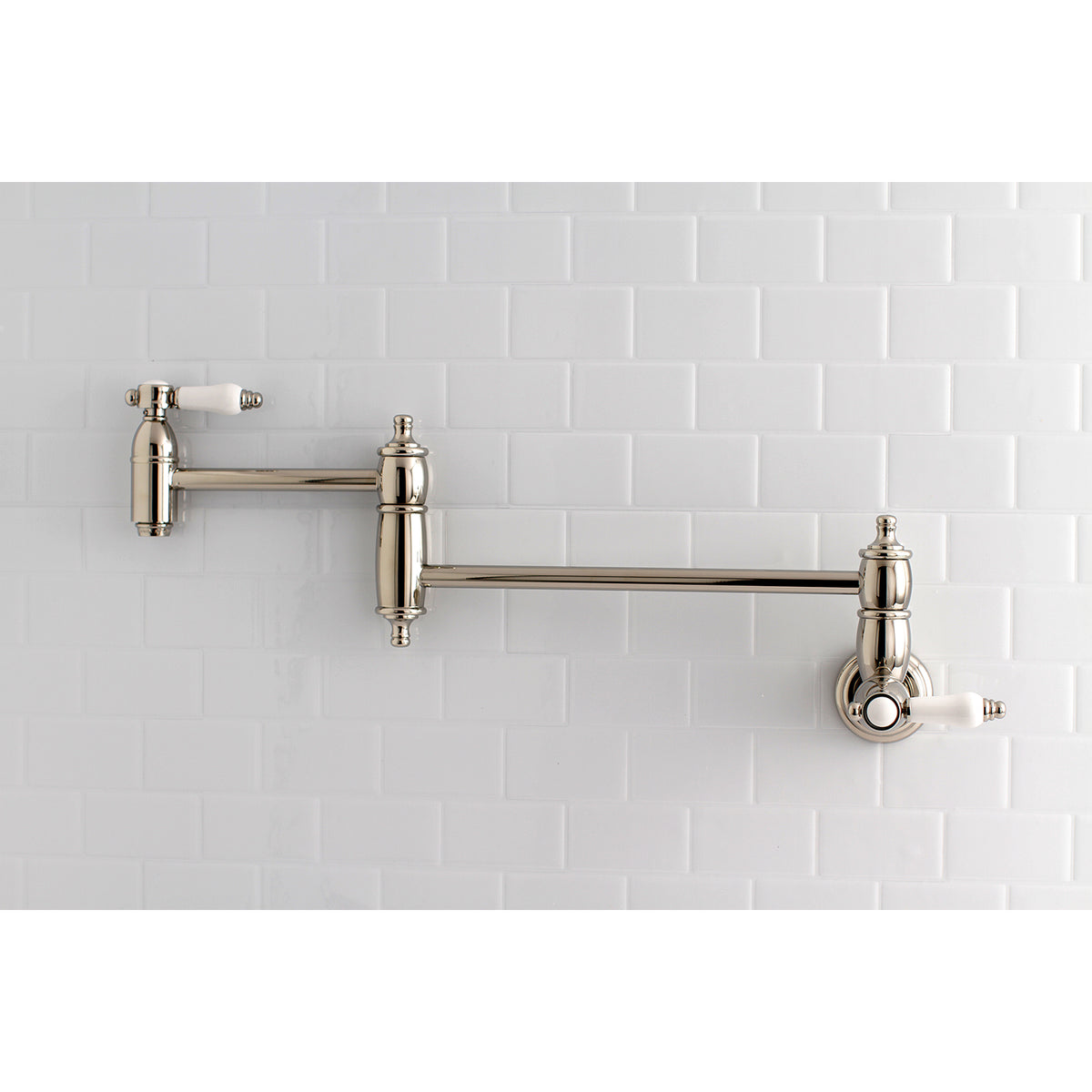 Kingston Brass KS3106BPL Bel-Air Wall Mount Pot Filler Kitchen Faucet