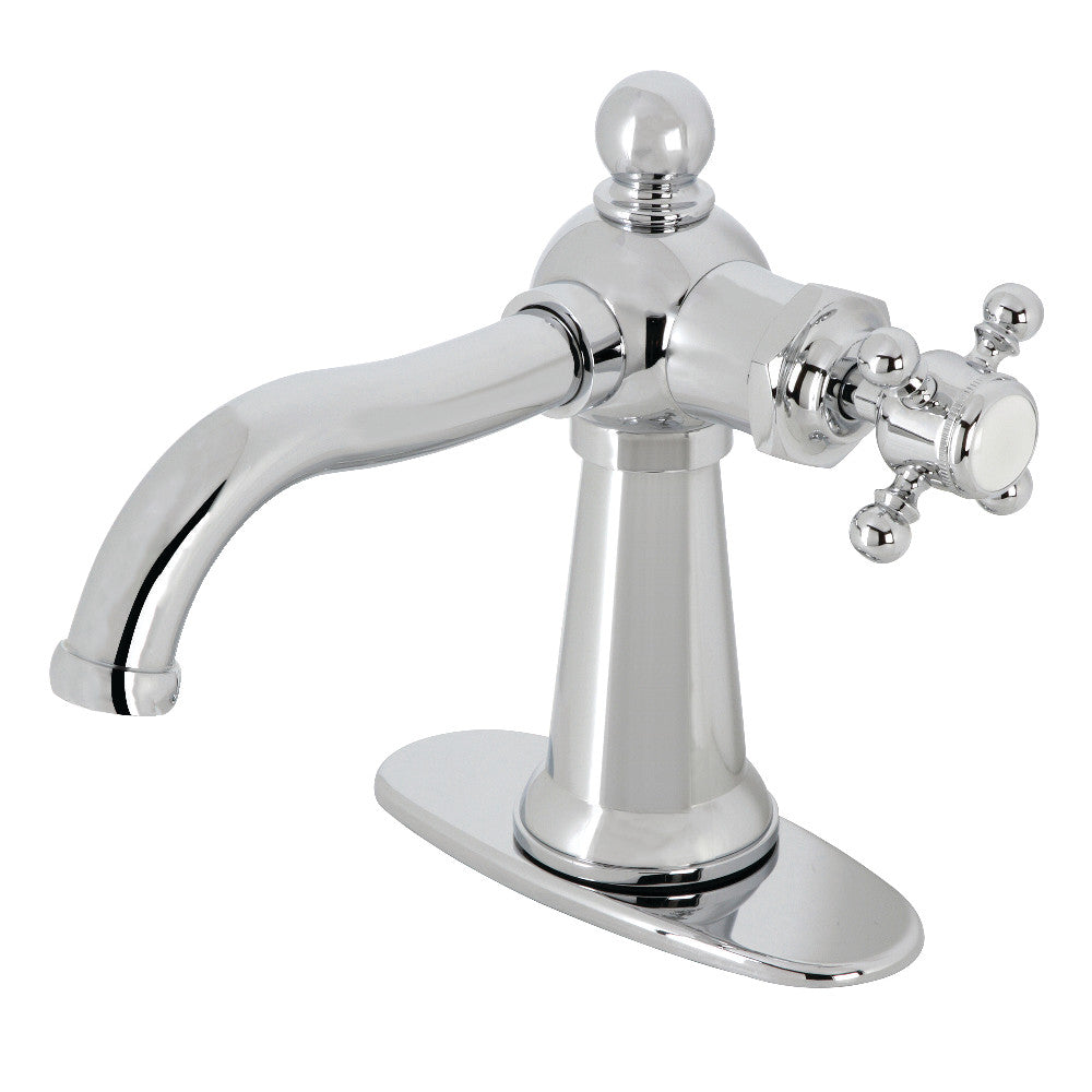 Kingston Brass KSD154BXPB Nautical Single-Handle Bathroom Faucet with Push Pop-Up