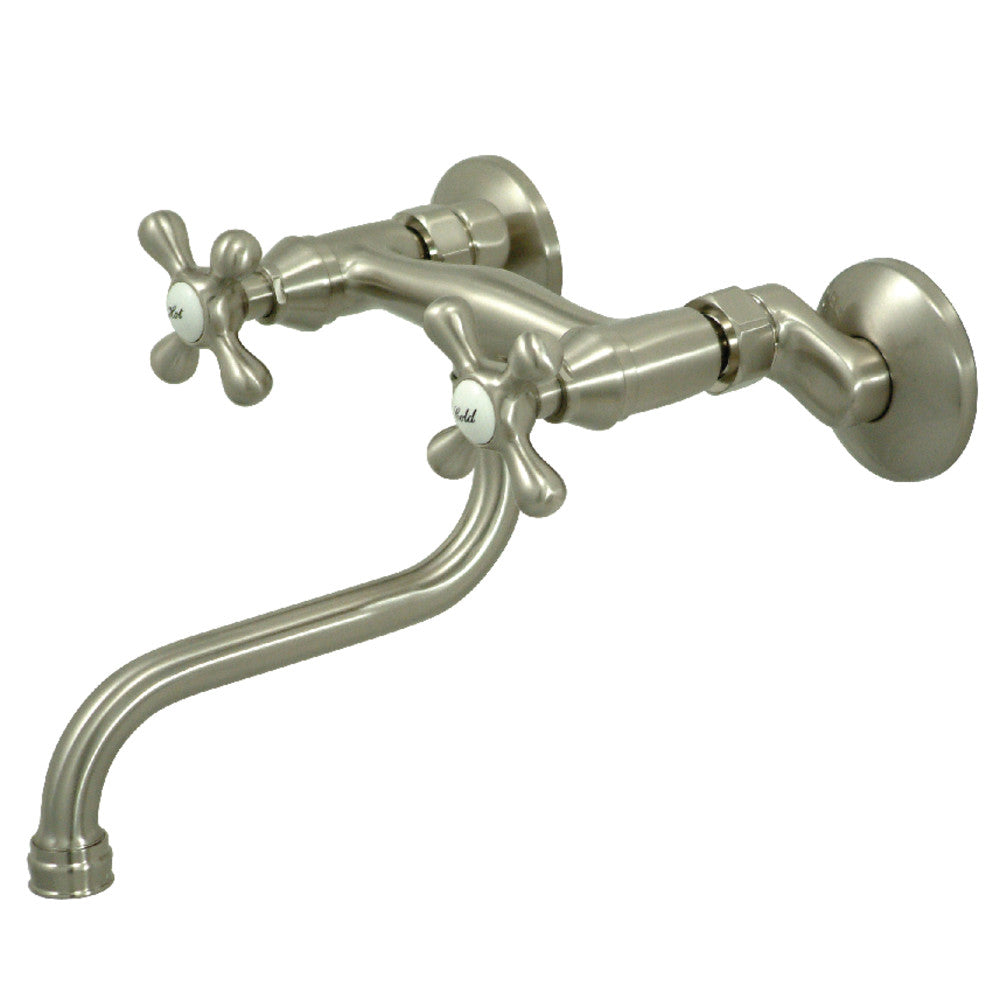 Kingston Brass KS216PN Kingston Two Handle Wall Mount Bathroom Faucet
