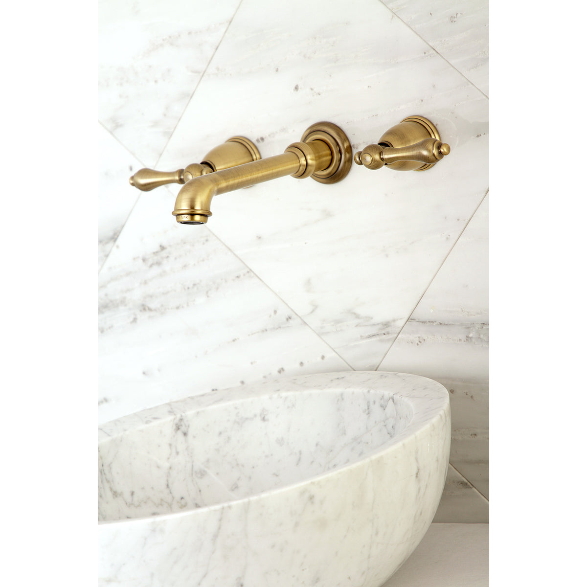 Kingston Brass KS7126AL 8-Inch Center Wall Mount Bathroom Faucet