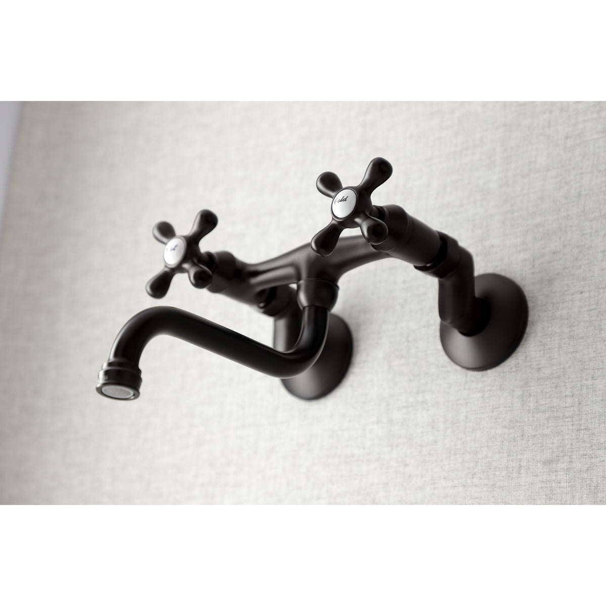 Kingston Brass KS216PN Kingston Two Handle Wall Mount Bathroom Faucet