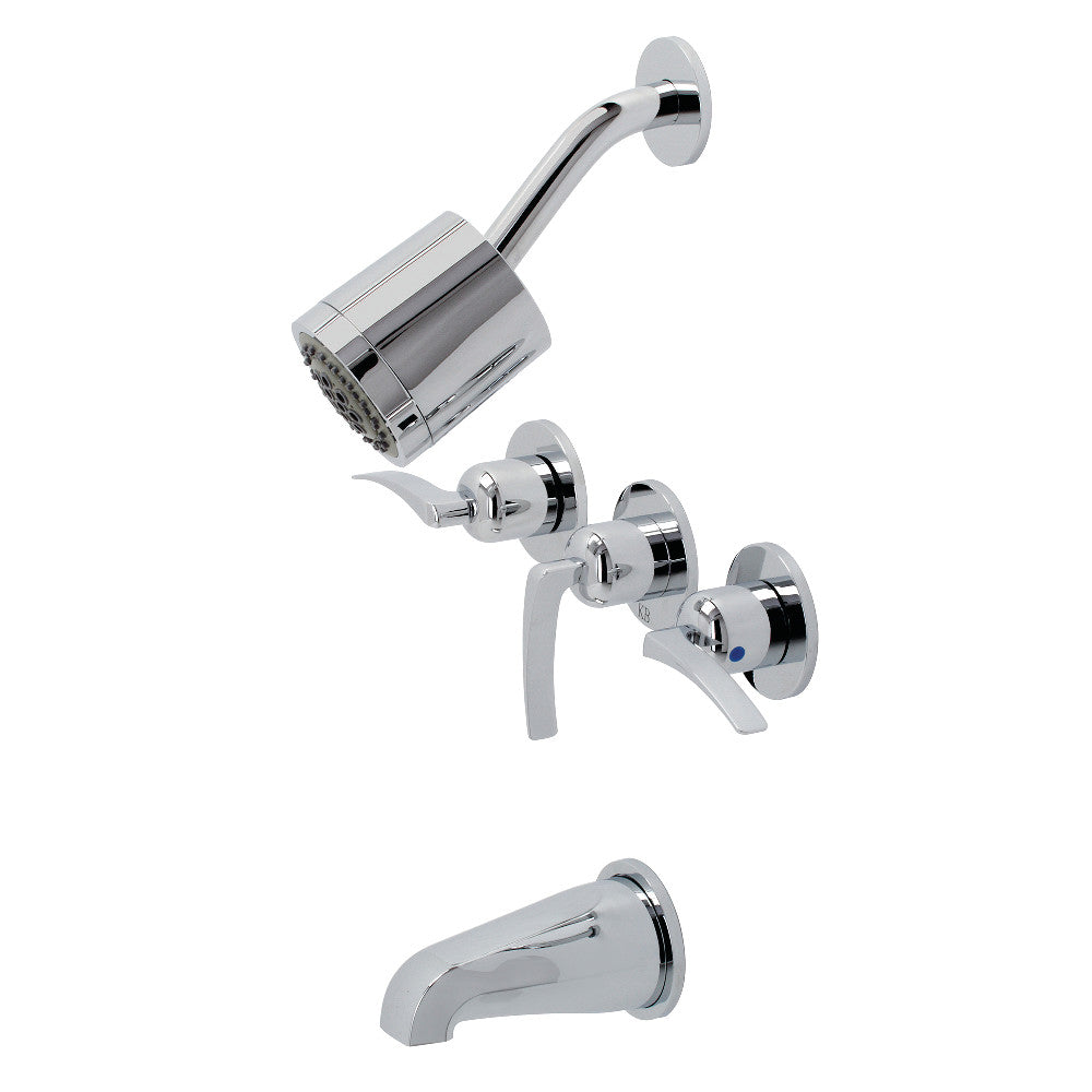 Centurion Three-Handle Tub and Shower Faucet
