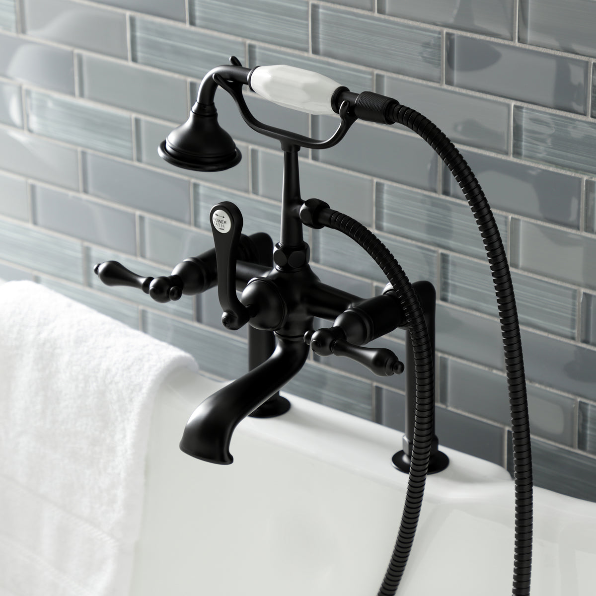 Aqua Vintage Deck Mount Clawfoot Tub Faucet