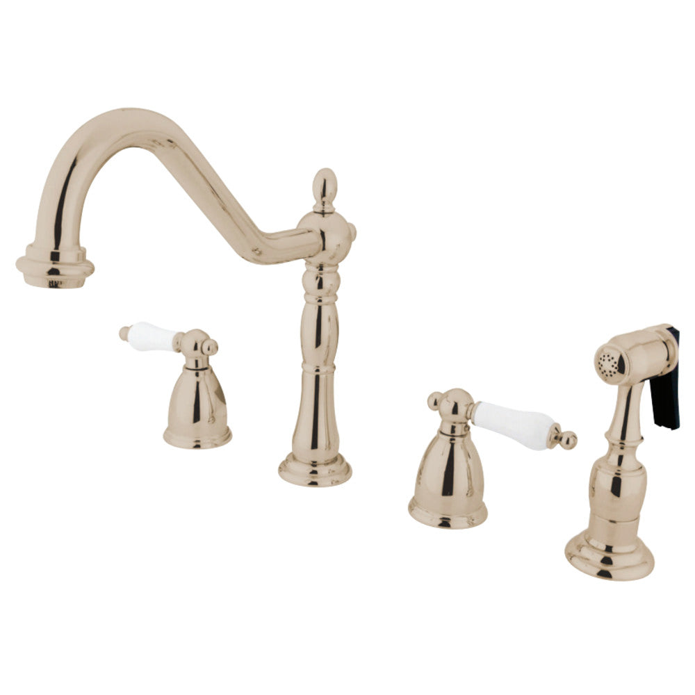 Kingston Brass KB1796PLBS Widespread Kitchen Faucet