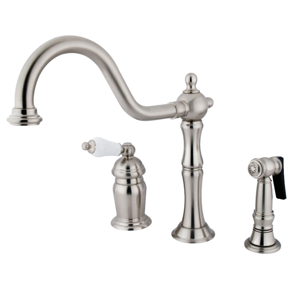 Kingston Brass KS1811PLBS Widespread Kitchen Faucet