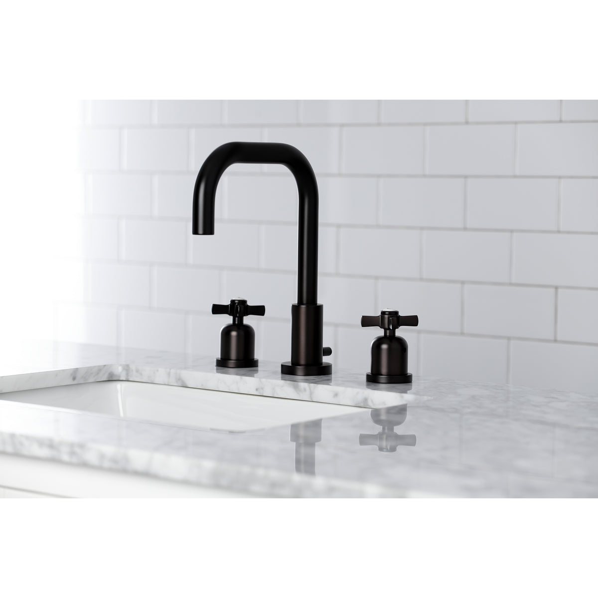 Kingston Brass FSC8931ZX Millennium Widespread Bathroom Faucet with Brass Pop-Up
