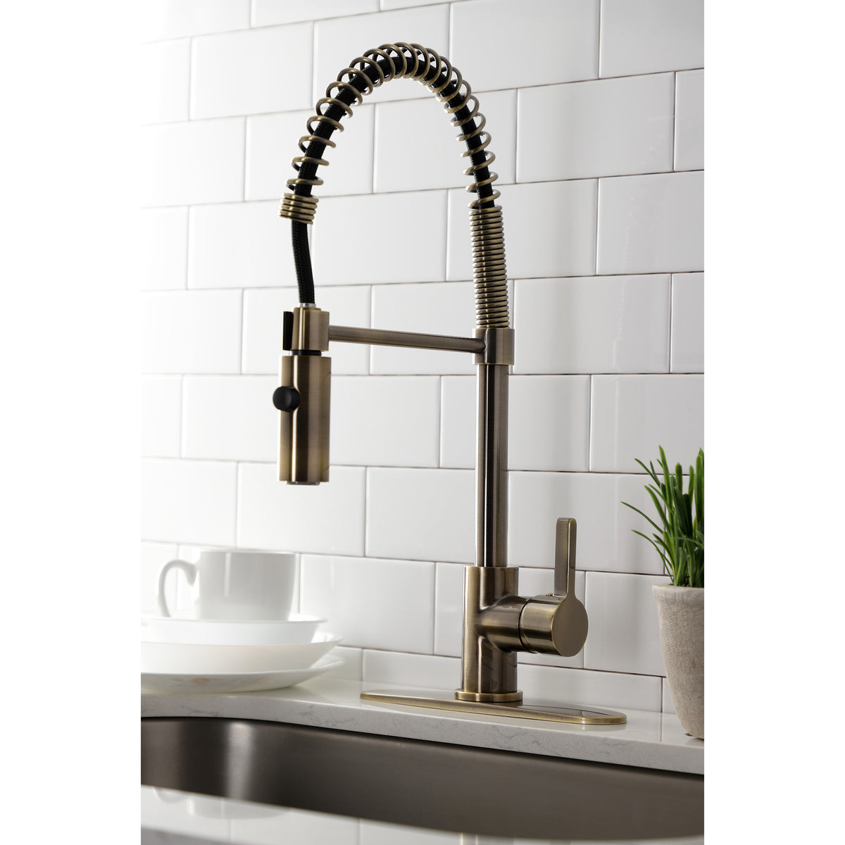 Gourmetier LS8777CTL Continental Single-Handle Pre-Rinse Kitchen Faucet
