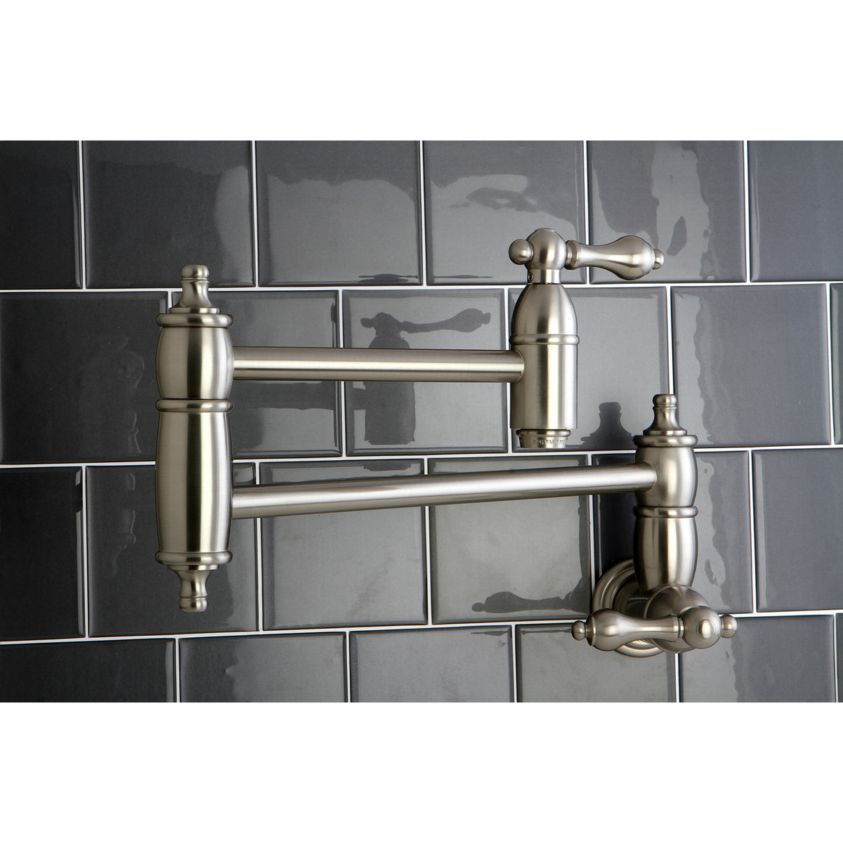 Kingston Brass KS3101AL Restoration Wall Mount Pot Filler Kitchen Faucet