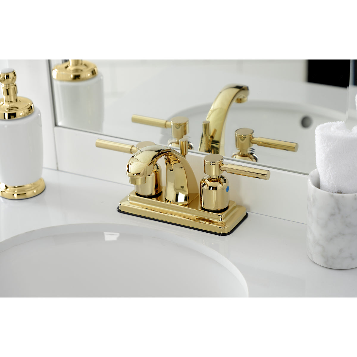 Kingston Brass KB4641DL 4 in. Centerset Bathroom Faucet