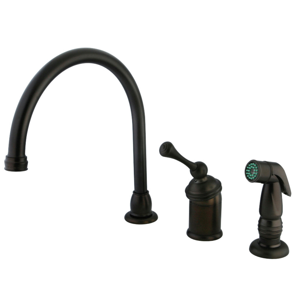 Kingston Brass KB3818BLSP Widespread Kitchen Faucet