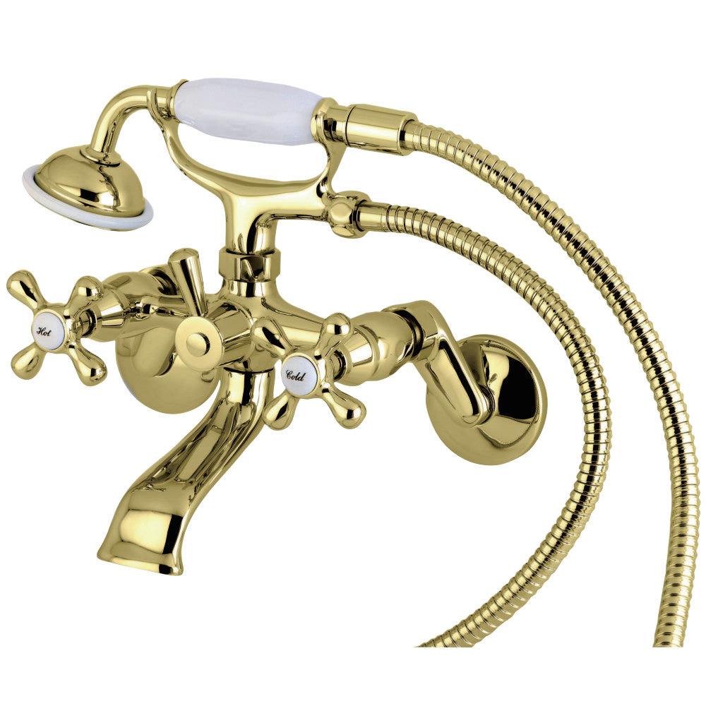 Kingston Wall Mount Clawfoot Tub Faucet with Hand Shower