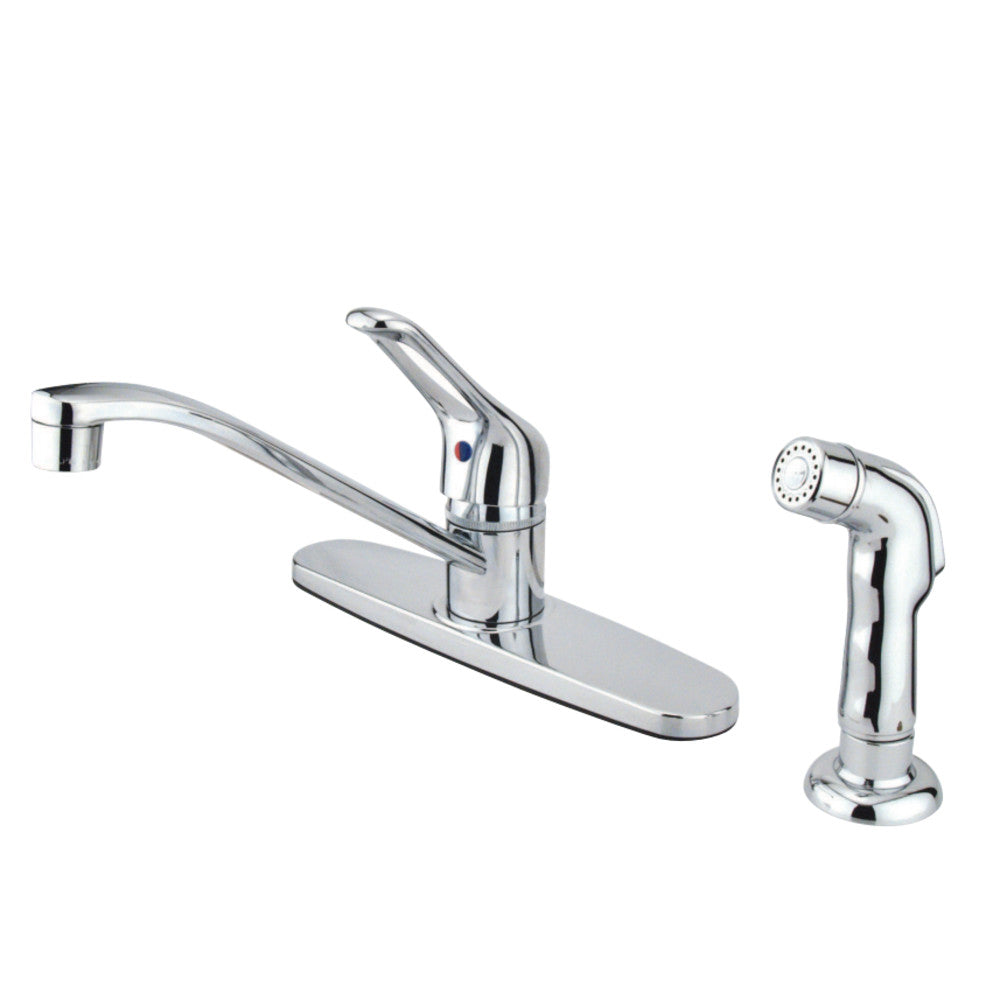 Kingston Brass FB562SP Wyndham Single Handle 8-Inch Centerset Kitchen Faucet with Sprayer