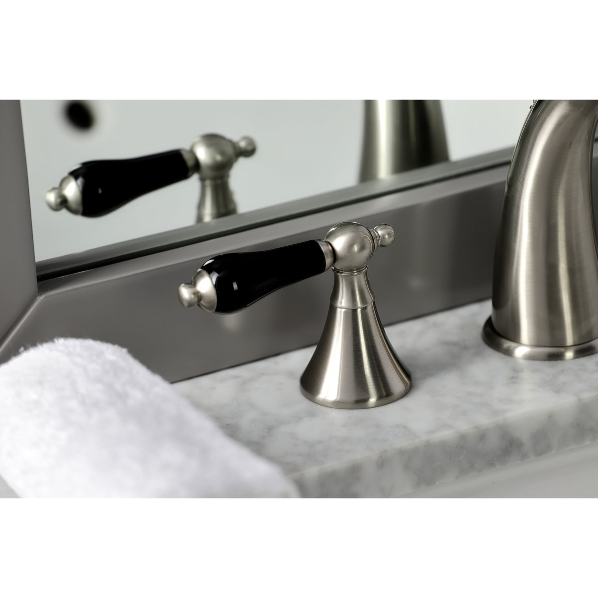 Kingston Brass KS2975PKL Duchess Widespread Bathroom Faucet with Brass Pop-Up