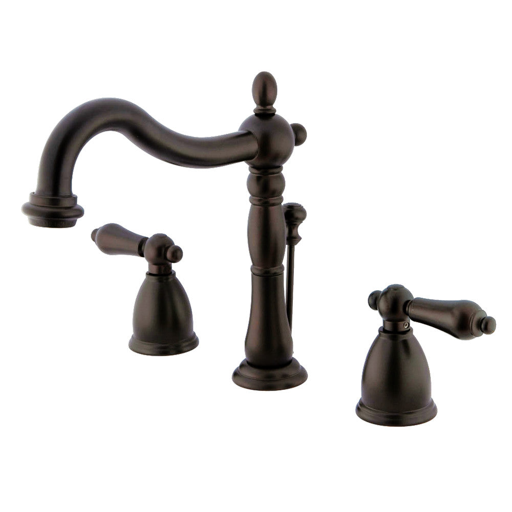 Kingston Brass KB1972AL Heritage Widespread Bathroom Faucet with Brass Pop-Up