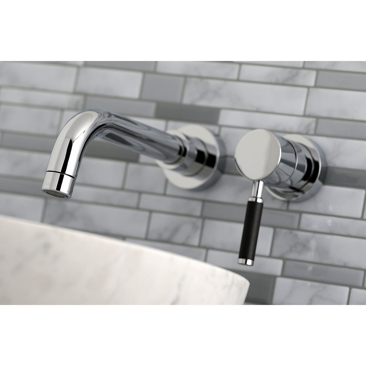 Kingston Brass KS8118DKL Kaiser Single-Handle Wall Mount Bathroom Faucet