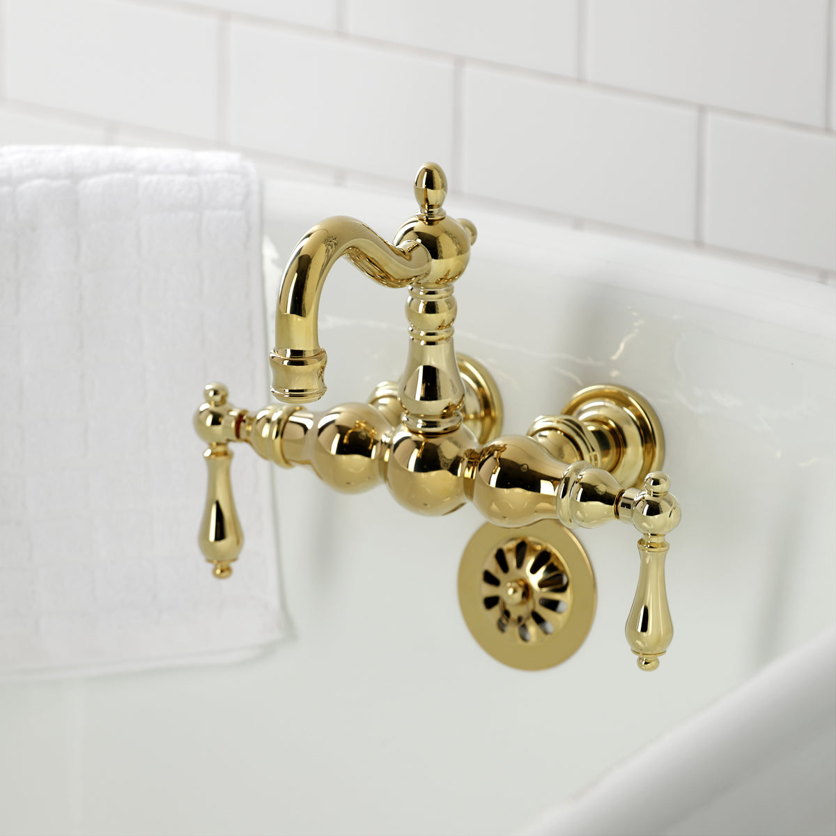 Heritage 3-3/8&quot; Tub Wall Mount Clawfoot Tub Faucet