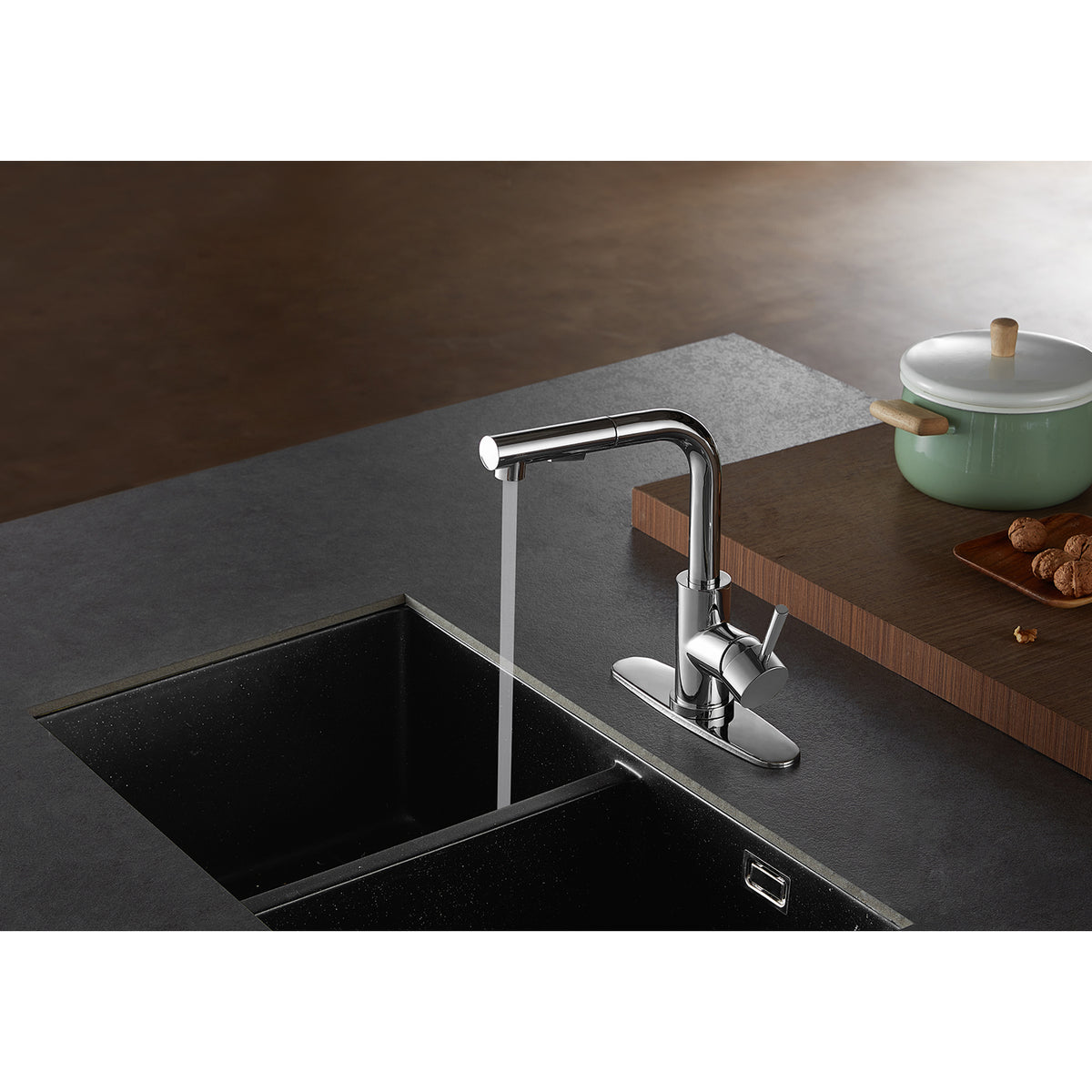 Gourmetier LS2711DL Concord Single-Handle Pull-Out Kitchen Faucet