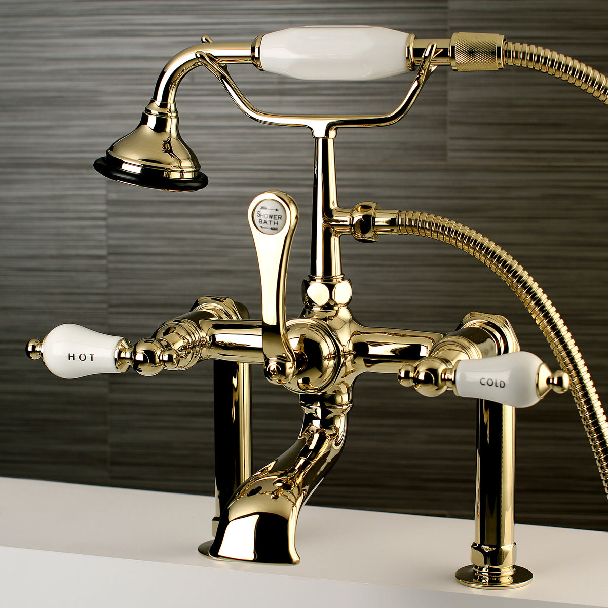 Auqa Vintage Deck Mount Clawfoot Tub Faucet