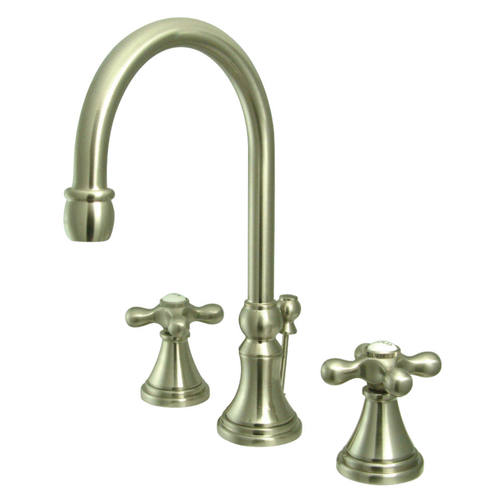 Kingston Brass KS2986AX Governor Widespread Bathroom Faucet with Brass Pop-Up