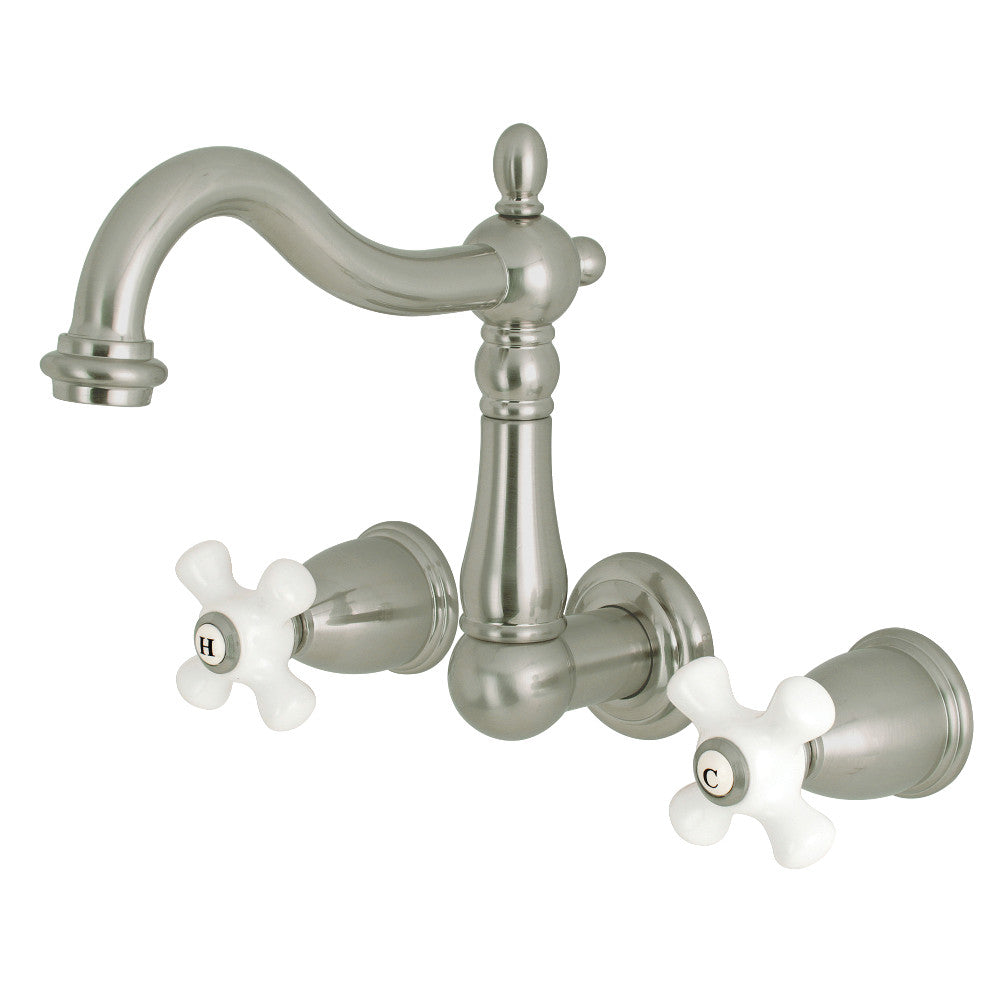 Kingston Brass KS1258PX 8-Inch Center Wall Mount Bathroom Faucet