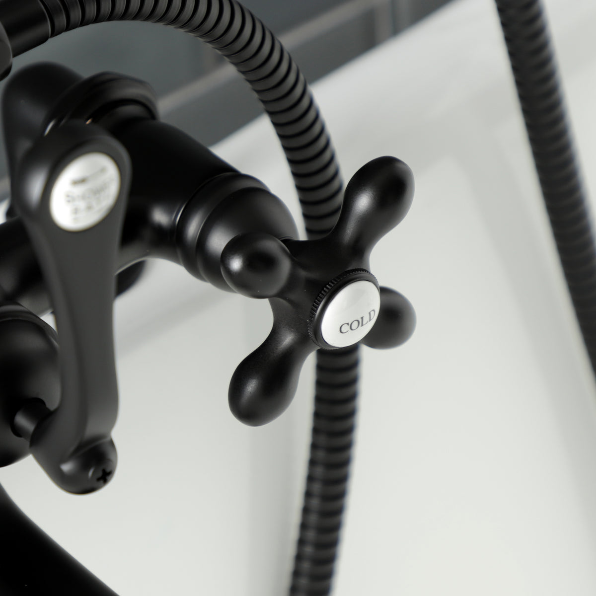 Aqua Vintage 7-Inch Tub Faucet with Hand Shower