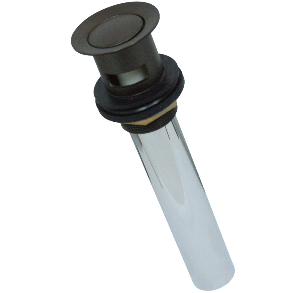 Kingston Brass Push Pop-Up Drain with Overflow, 22 Gauge